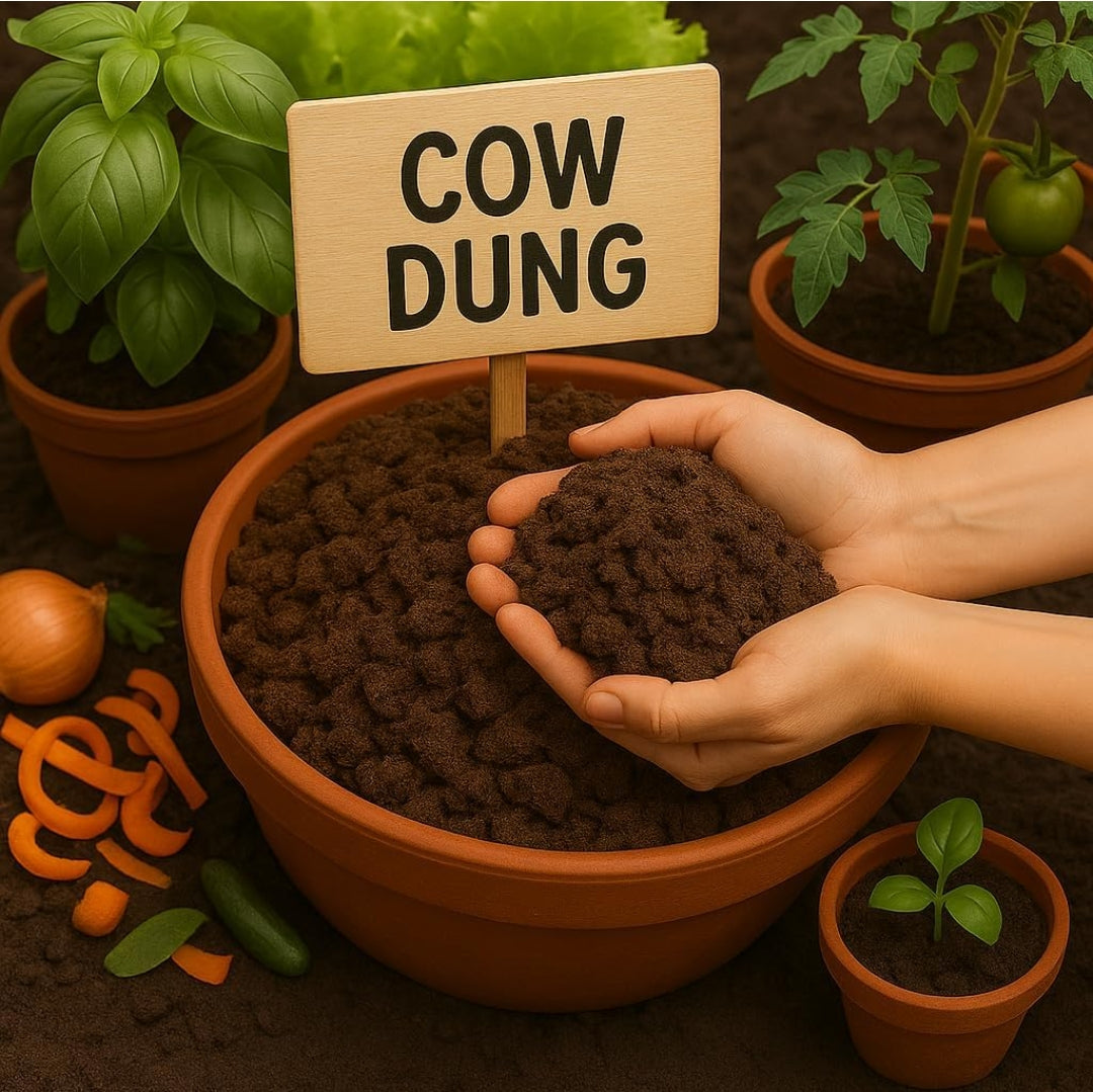 Organic Cow Dung Fertilizer for Indoor and Outdoor Plants, Natural Garden Manure