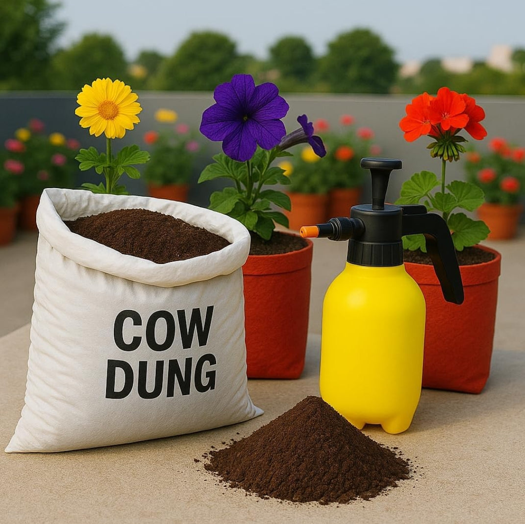 Organic Cow Dung Fertilizer for Indoor and Outdoor Plants, Natural Garden Manure